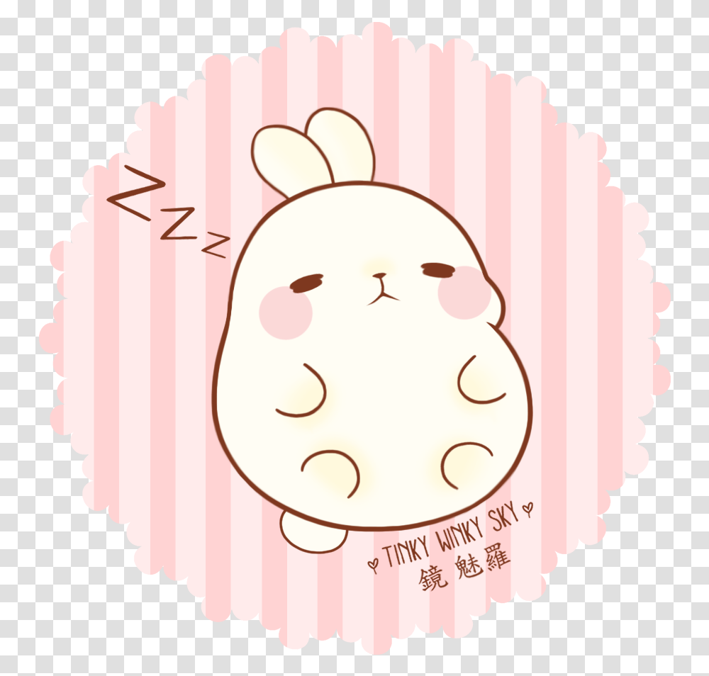 Molang The Fat Rabbit Molang Fat, Birthday Cake, Dessert, Food, Face Transparent Png