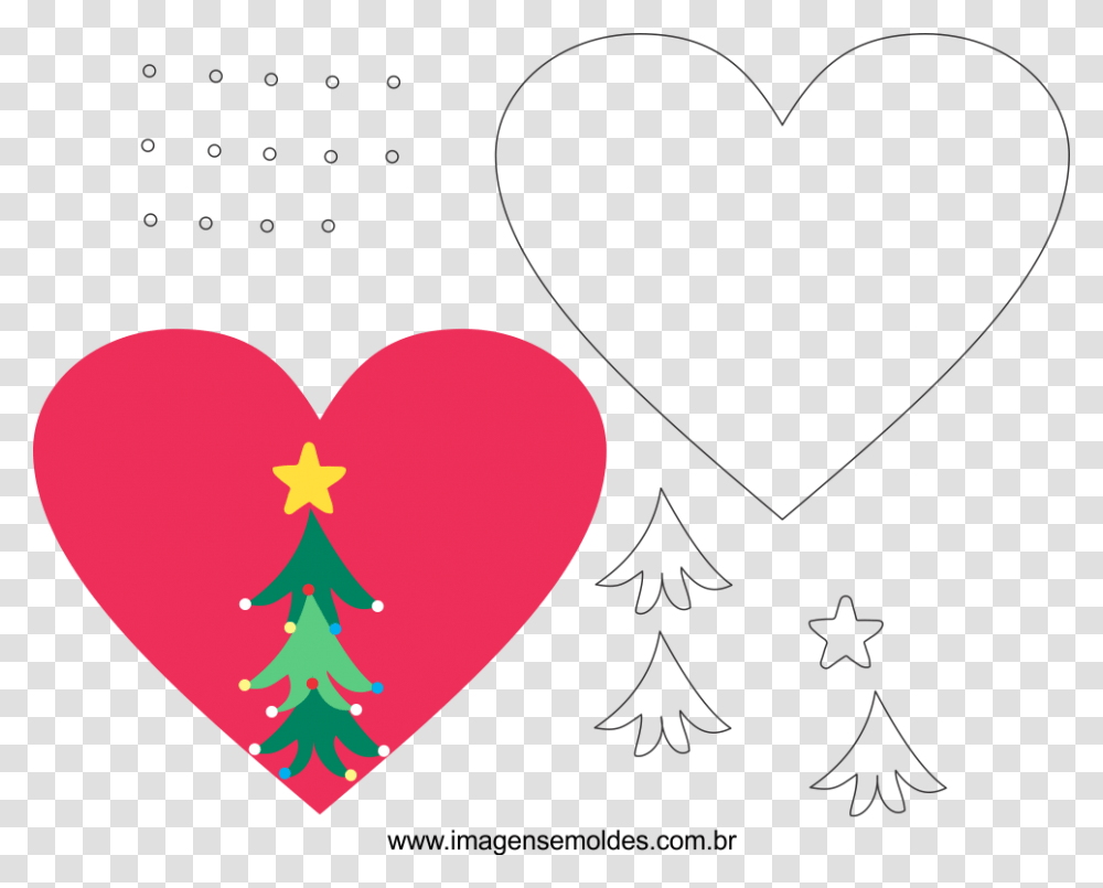 Molde De De Natal Em Eva, Heart Transparent Png