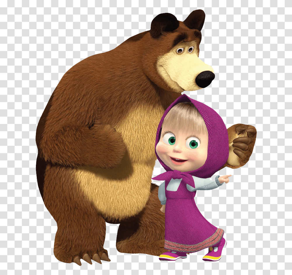 Molde Para Imprimir Masha And The Bear Sticker, Toy, Doll, Person, Human Transparent Png