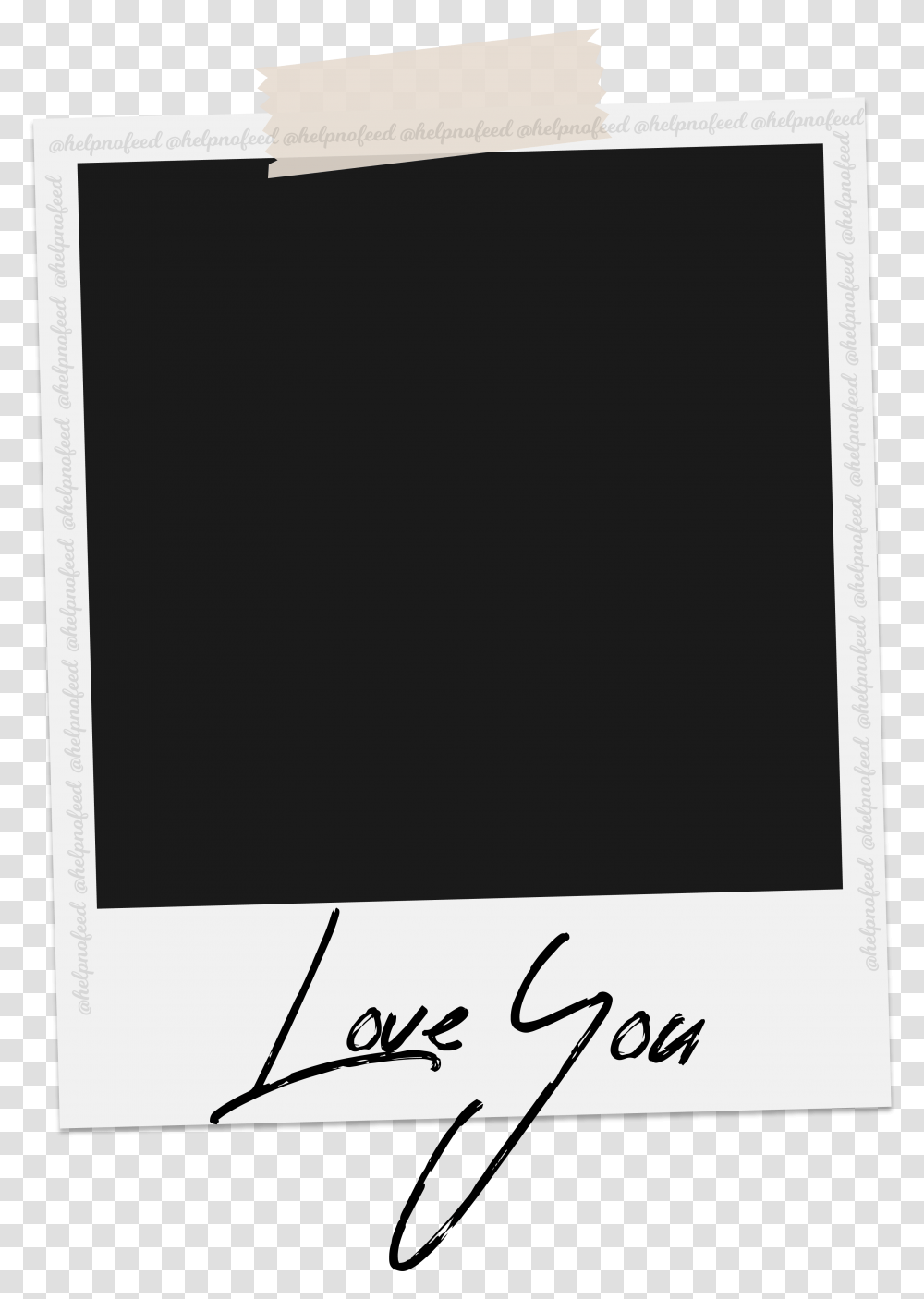 Moldura De Polaroid Love, Handwriting, Electronics, Phone Transparent Png