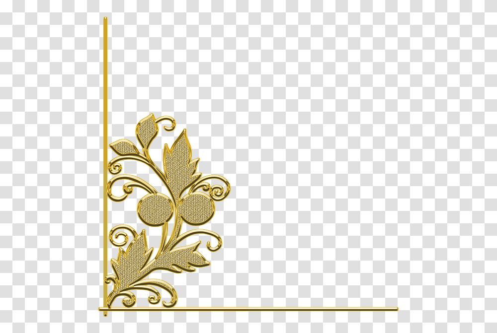 Moldura Dourada Background Vintage Gold Frame, Floral Design, Pattern Transparent Png