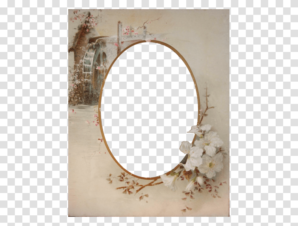 Moldura Pergaminho Picture Frame, Painting, Oval, Flower Transparent Png