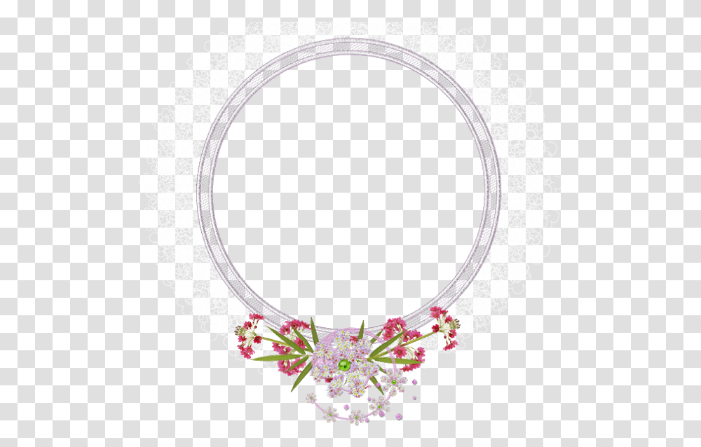 Moldura Redonda Com Flores Para Fazer Montagem Col Circle, Bracelet, Jewelry Transparent Png