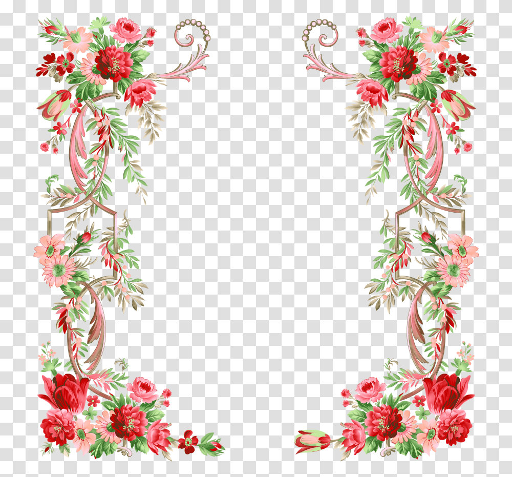 Molduras Download Flower Border Design Hd, Floral Design, Pattern, Graphics, Art Transparent Png