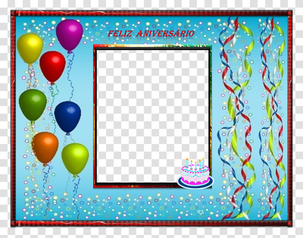 Molduras Para Fotos De Aniversario Molduras Para Foto De Aniversario, Ball, Balloon, Birthday Cake, Dessert Transparent Png