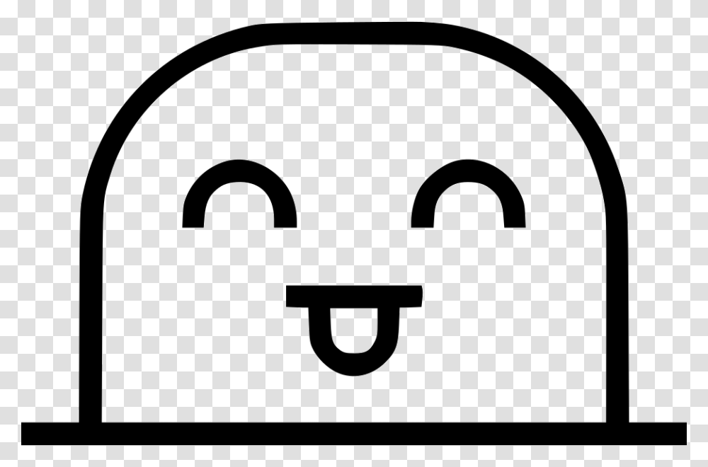 Mole Happy Face Toung Icon Free Download, Stencil, Logo, Trademark Transparent Png