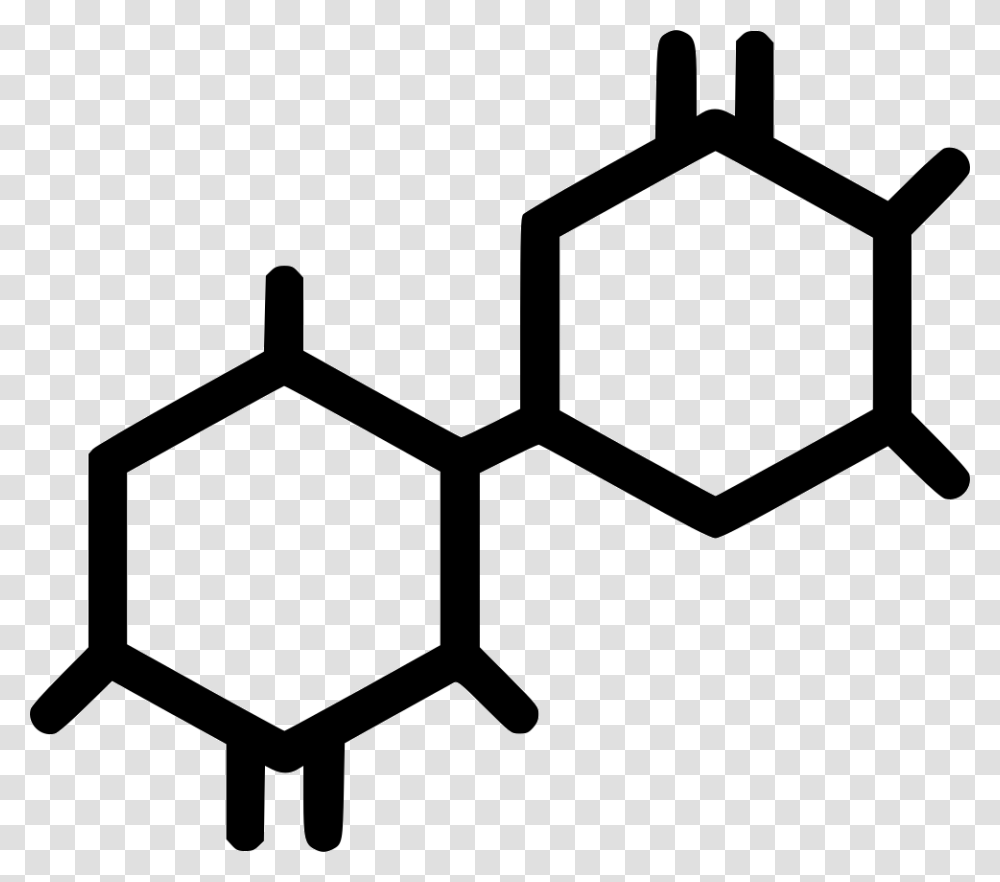 Molecule Chain Bond Structure Chemistry Cell Icon Free, Stencil, Lamp, Pattern Transparent Png