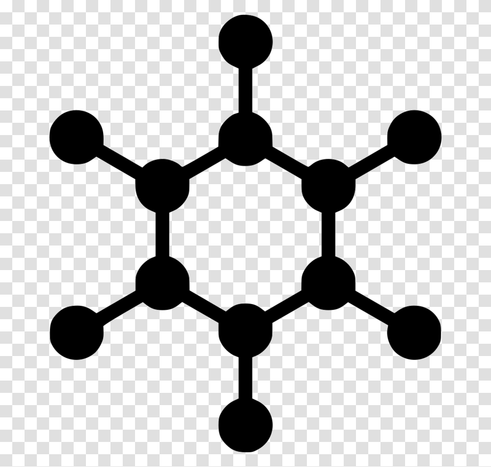 Molecule Image P Xylene 3d Structure, Silhouette, Pattern, Ornament Transparent Png