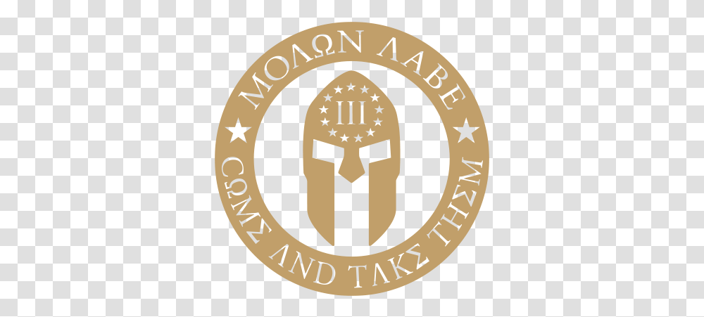 Molon Labe Come And Take Them Emblem, Label, Text, Logo, Symbol Transparent Png