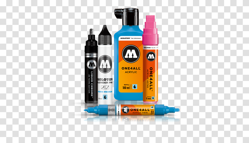 Molotow Marker, Bottle, Cosmetics, Sunscreen, Paint Container Transparent Png
