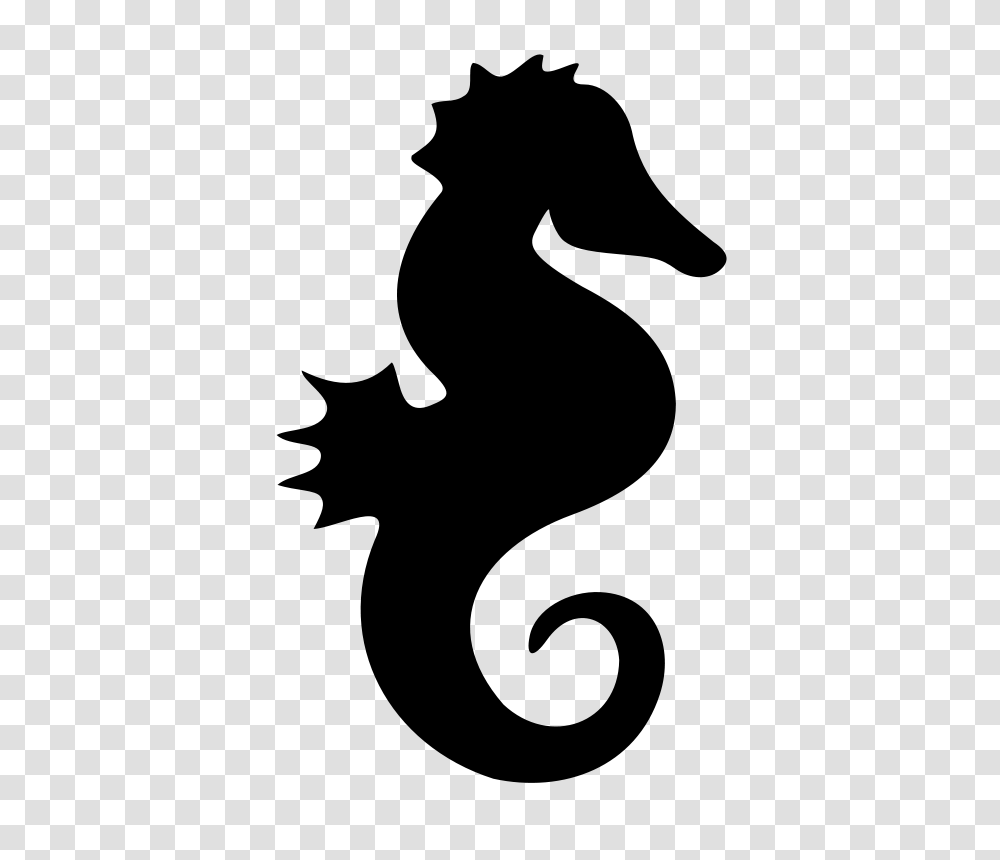 Molumen Seahorse Silhouette, Animals, Gray, World Of Warcraft Transparent Png