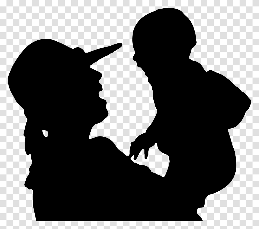 Mom And Baby Black Icon, Gray, World Of Warcraft Transparent Png