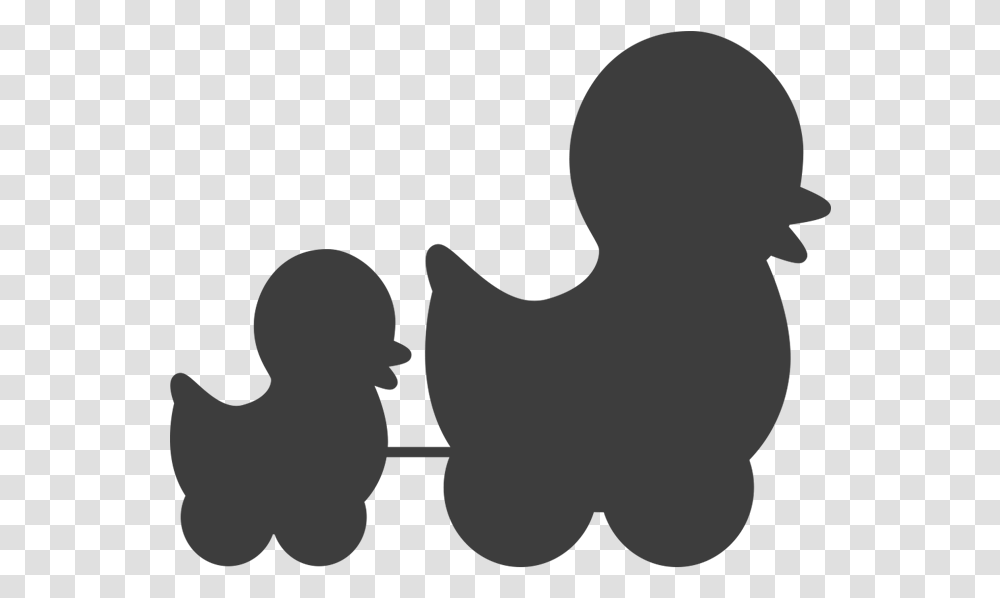 Mom And Baby Duck Wall Decal Easy Decals Wall Decal, Silhouette, Person, Human, Stencil Transparent Png