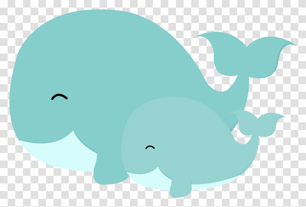 Mom And Baby Whale Clipart, Mammal, Animal, Sea Life, Beluga Whale Transparent Png