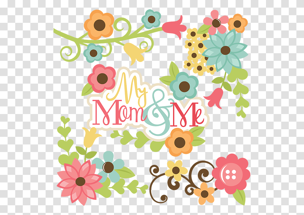 Mom And Daughter Scrapbook, Pattern, Floral Design Transparent Png