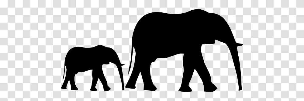Mom Baby Elephant Silhouette Clip Art, Mammal, Animal, Wildlife, Aardvark Transparent Png