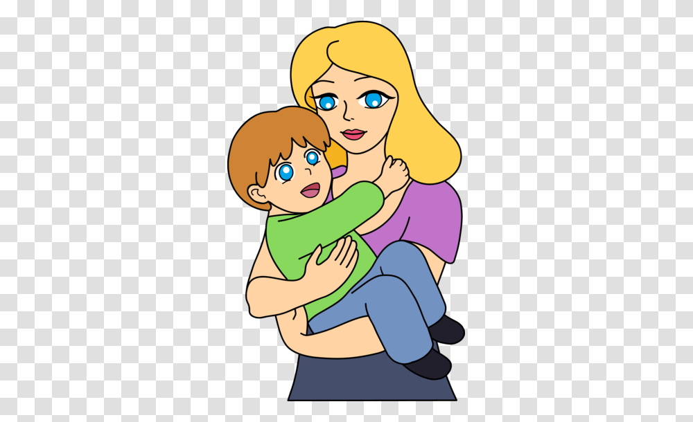 Mom Cliparts, Hug, Female, Teen, Blonde Transparent Png