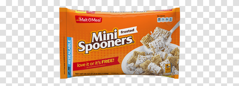 Mom Frosted Mini Spooners 36 Oz Cereales Malt O Meal, Food, Plant, Snack, Cracker Transparent Png