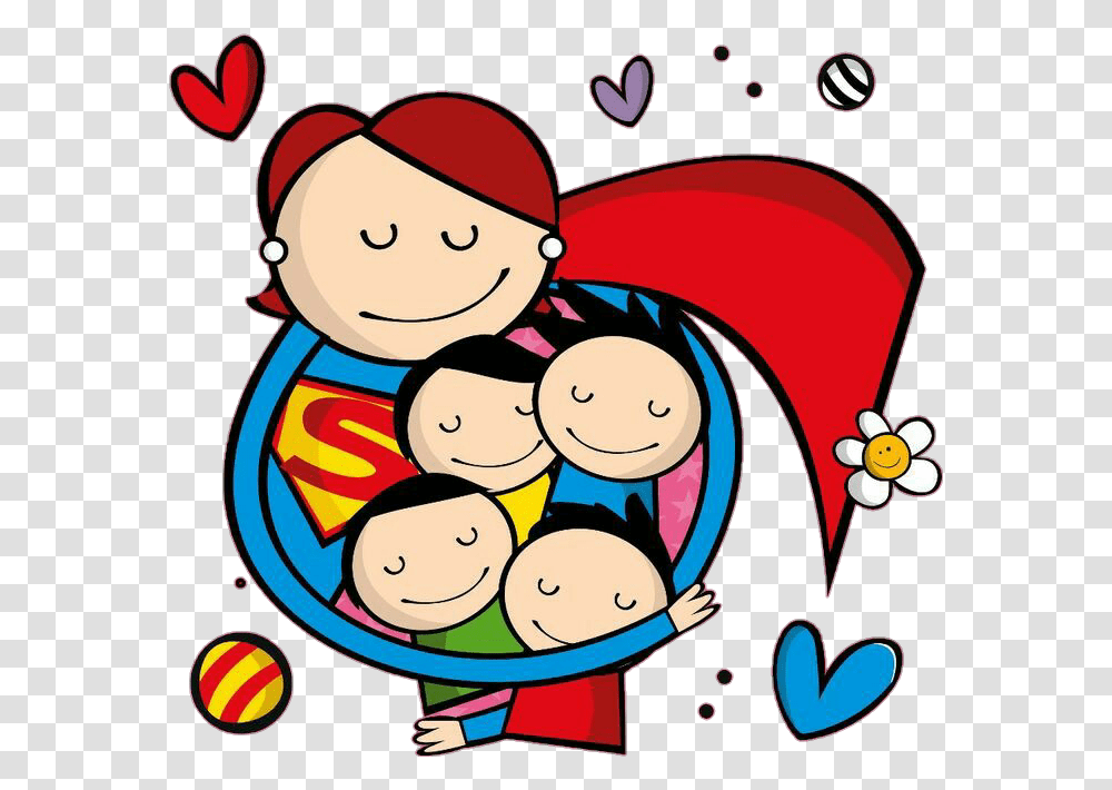 Mom Mother Supermom Supermamae Supergirl Kids Clipart Dia Das Mes, Meal, Food, Drawing Transparent Png