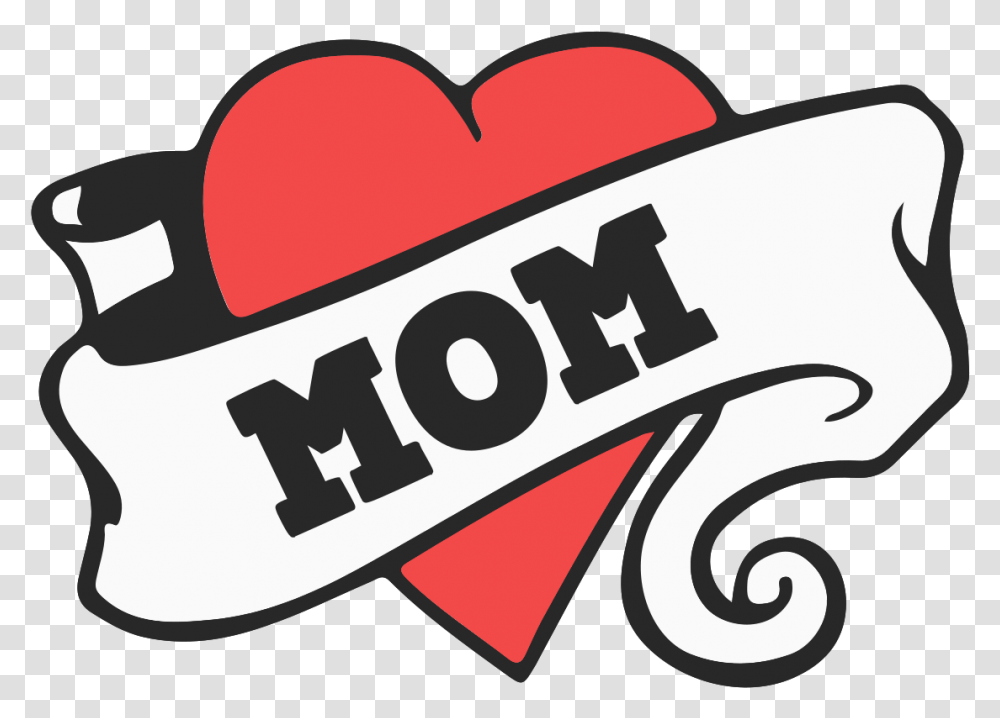 Mom Tatttoo With Background Clip Art, Label, Text, Heart, Logo Transparent Png