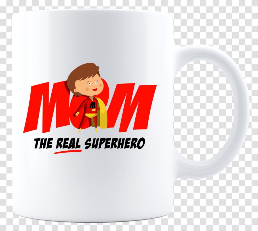 Mom The Real Superhero White Coffee Mug April Fool, Coffee Cup Transparent Png