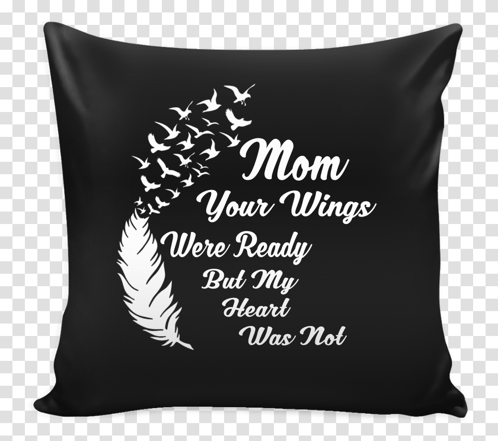 Mom Your Wings Were Ready Pillow Cover Corgi Glitter, Cushion, Handwriting Transparent Png