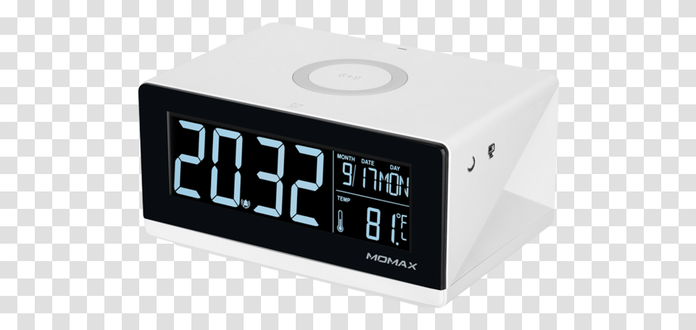 Momax Clock, Digital Clock, Word, Alarm Clock Transparent Png