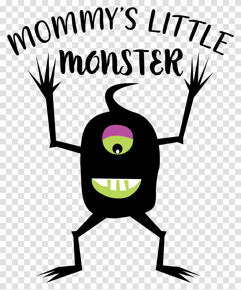 Mommy S Little Monster Fall Halloween Graphic Example Illustration, Stencil, Silhouette, Label Transparent Png
