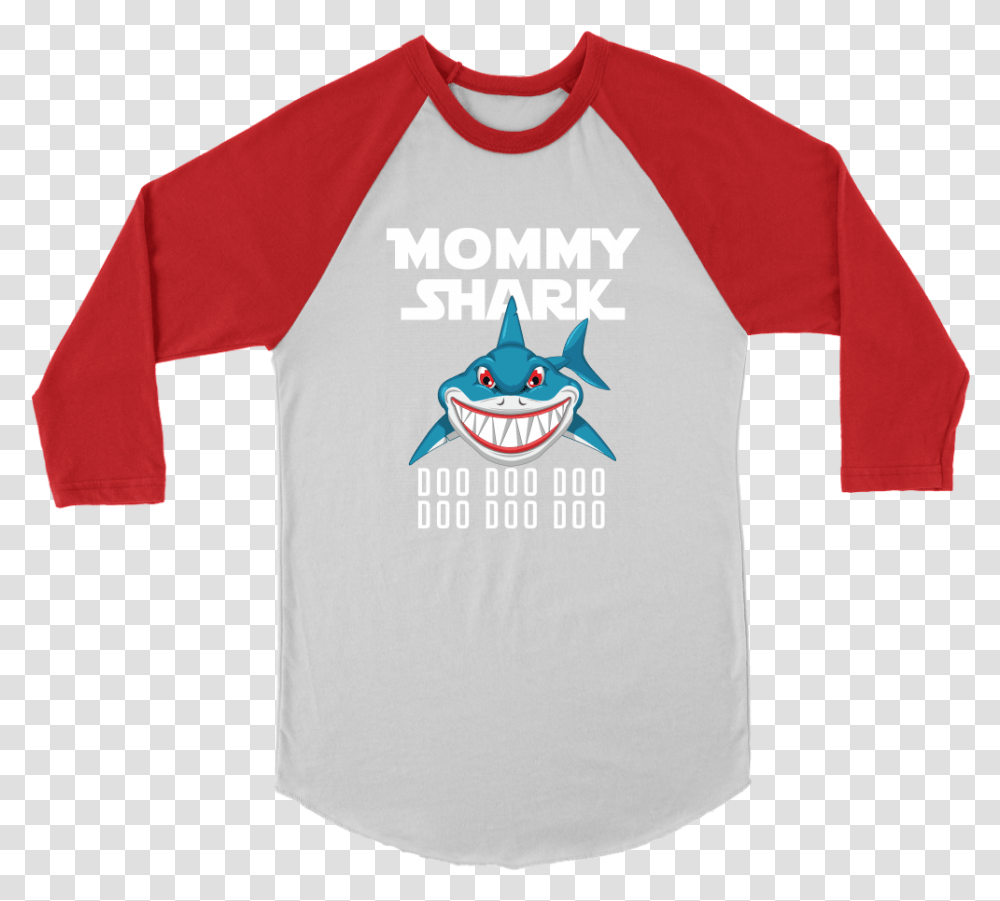 Mommy Shark Women 34 Raglan T Shirt Mother's Day Gift Seinfeld Rochelle Rochelle Shirt, Apparel, Sleeve, T-Shirt Transparent Png