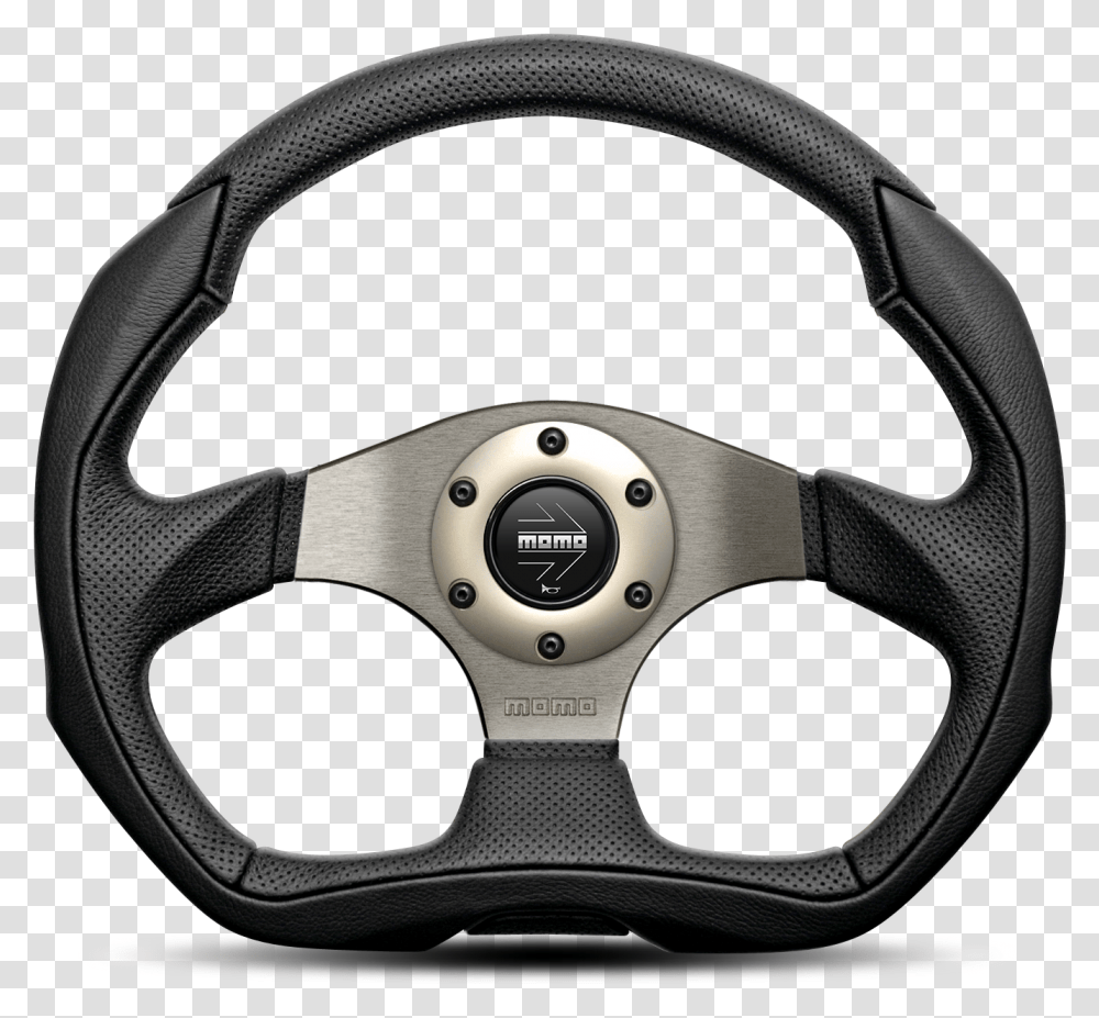 Momo Steering Wheel Eagle Black Leather Anthracite Momo Italy Steering Wheel, Helmet, Apparel, Headphones Transparent Png