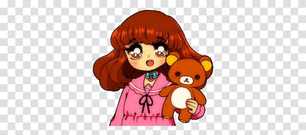 Momoiro Market Kawaii Plushies Accessories And Gifts From Rilakkuma Anime Girl, Clothing, Toy, Doll, Person Transparent Png