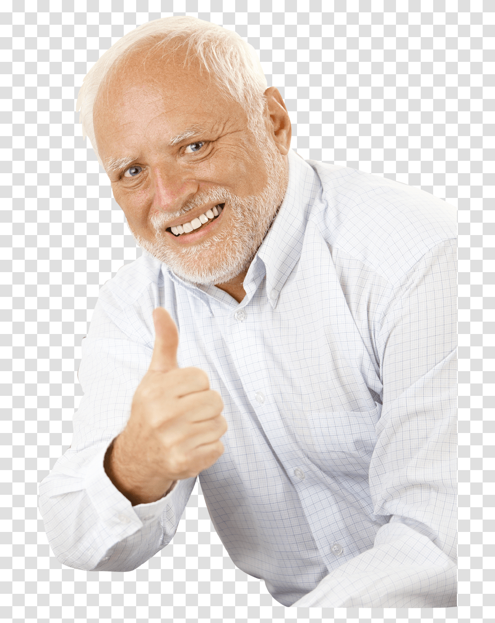 Momus Hide The Pain Harold, Person, Human, Finger, Thumbs Up Transparent Png