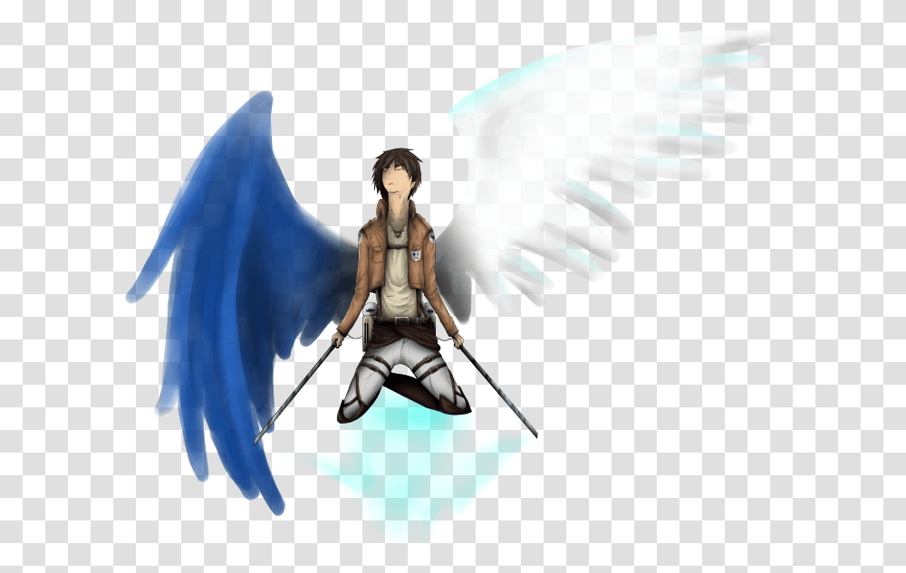 Mon Meilleur Dessin Eren Jaeger Wings Of Freedom, Angel, Archangel, Person Transparent Png