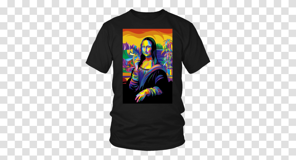 Mona Lisa Marijuana Shirt Mojobin, Apparel, T-Shirt, Person Transparent Png