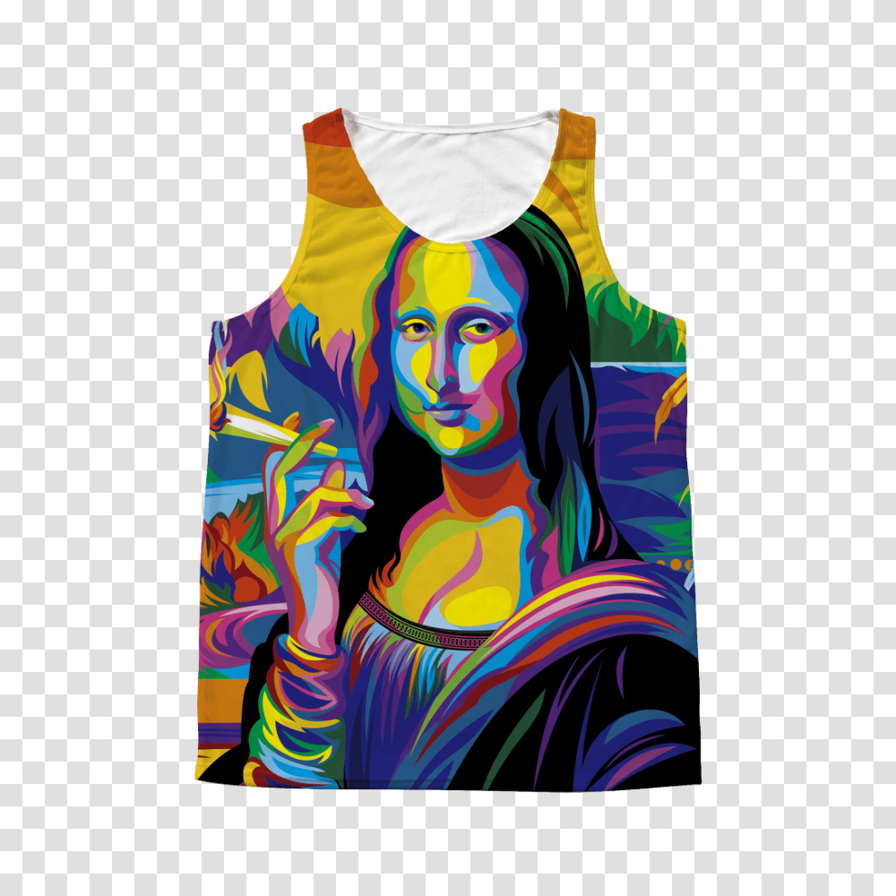 Mona Lisa Weed Tank All Over Gear Stop Shop, Apparel, Vest, Tank Top Transparent Png