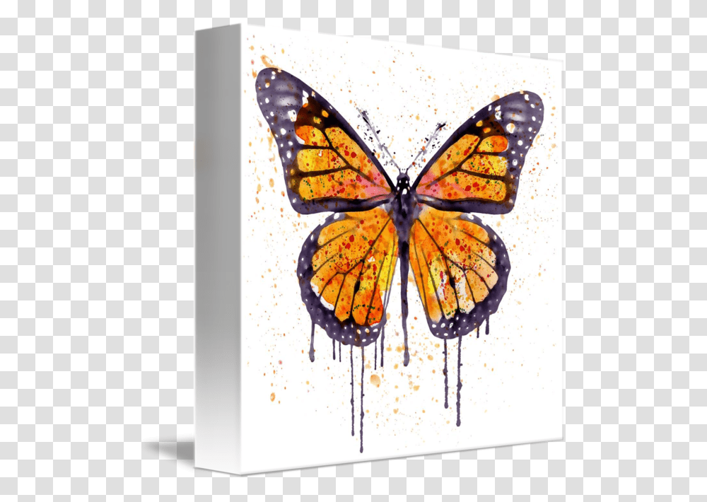 Monarch Butterfly Acrylic Painting, Lobster, Food, Animal Transparent Png