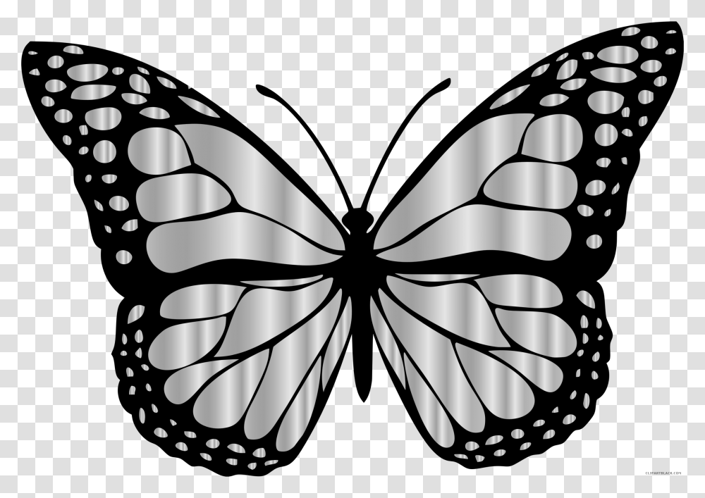 Monarch Butterfly Animal Free Black White Clipart Images Butterfly Clipart Black And White, Pattern, Mixer, Appliance, Stencil Transparent Png