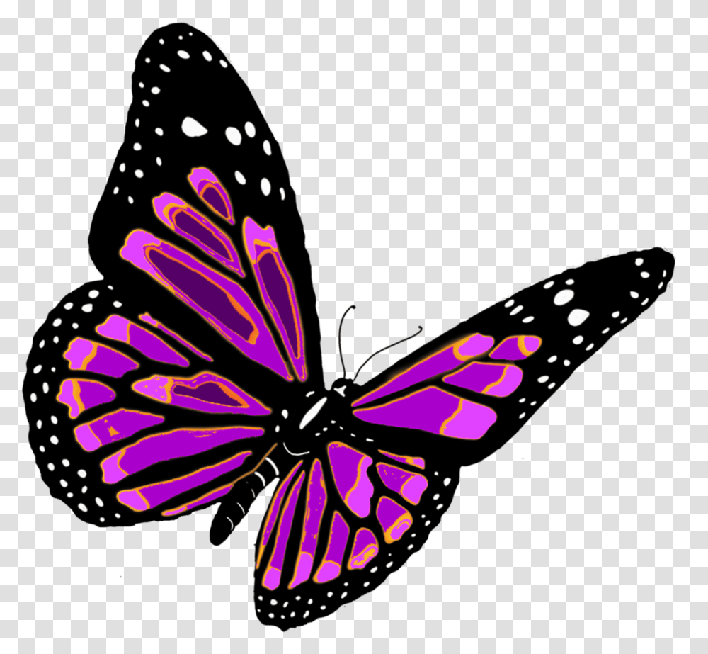Monarch Butterfly Background, Insect, Invertebrate, Animal, Purple Transparent Png
