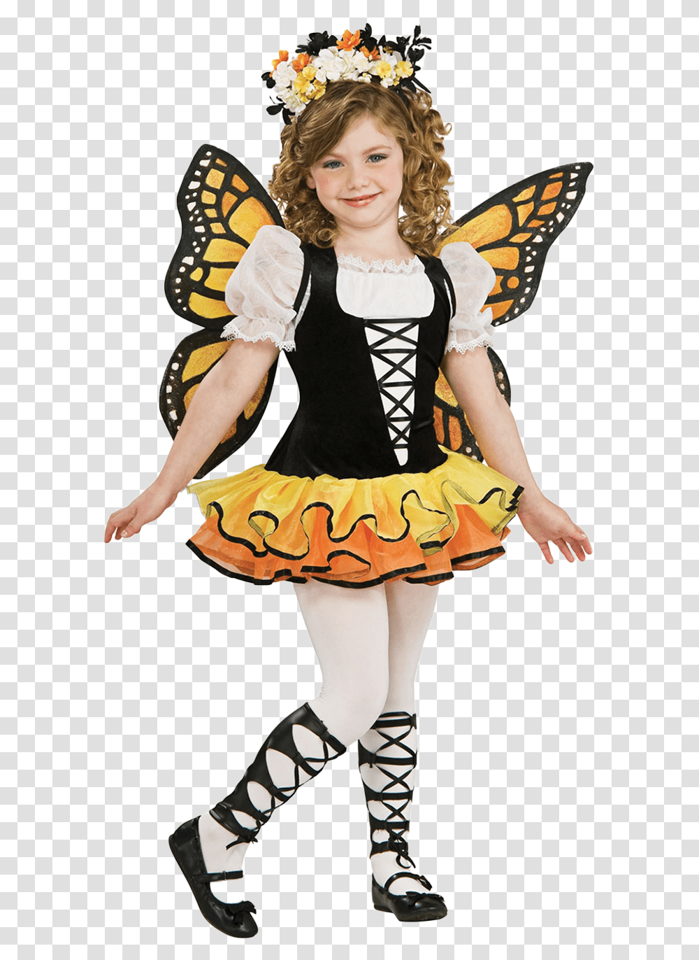 Monarch Butterfly Costume Girls Costumes For World Book Day, Person, Performer, Leisure Activities Transparent Png