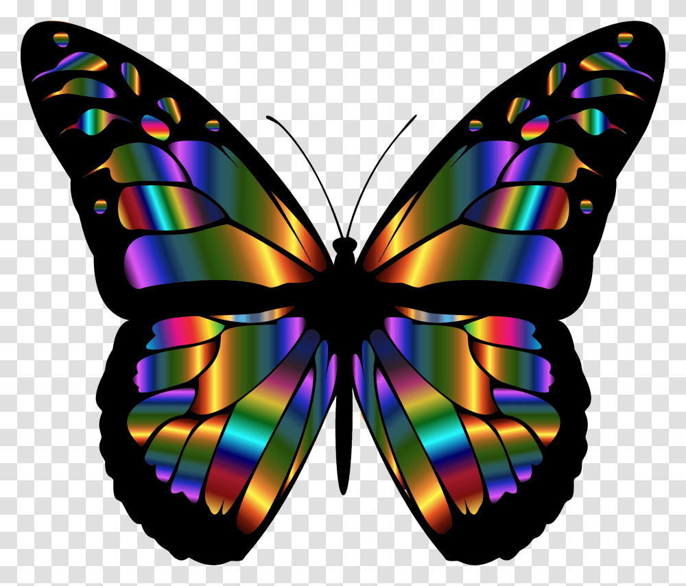 Monarch Butterfly Emrald Colorful Butterfly Wings, Ornament, Pattern Transparent Png