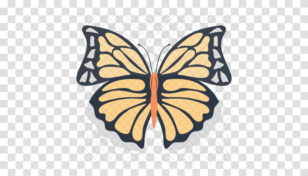 Monarch Butterfly Icon Girly, Pattern, Art, Insect, Invertebrate Transparent Png