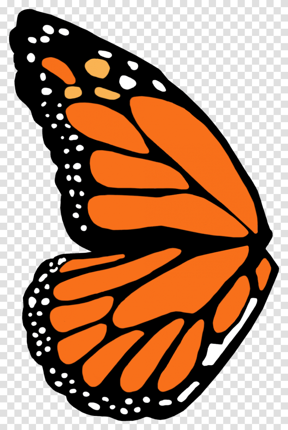 Monarch Butterfly Wing Template, Hand, Plant, Poster, Advertisement Transparent Png