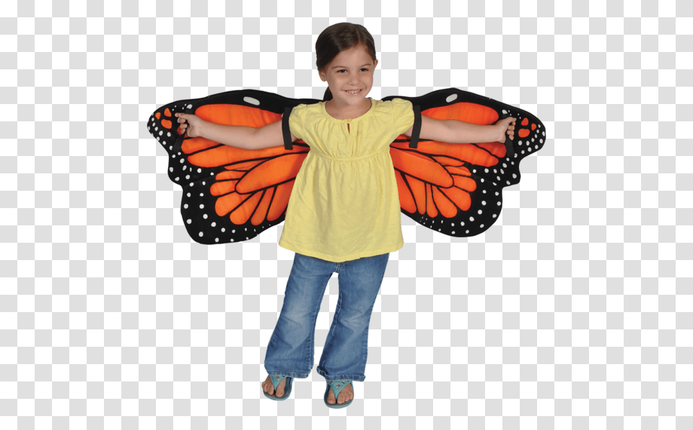 Monarch Butterfly Wings Set Monarch Butterfly, Person, Sleeve, Long Sleeve Transparent Png