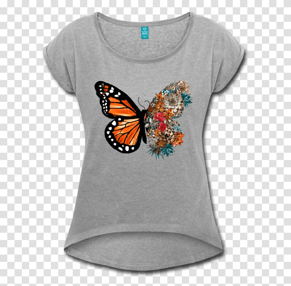 Monarch Butterfly Womens Shirt, Apparel, Insect, Invertebrate Transparent Png