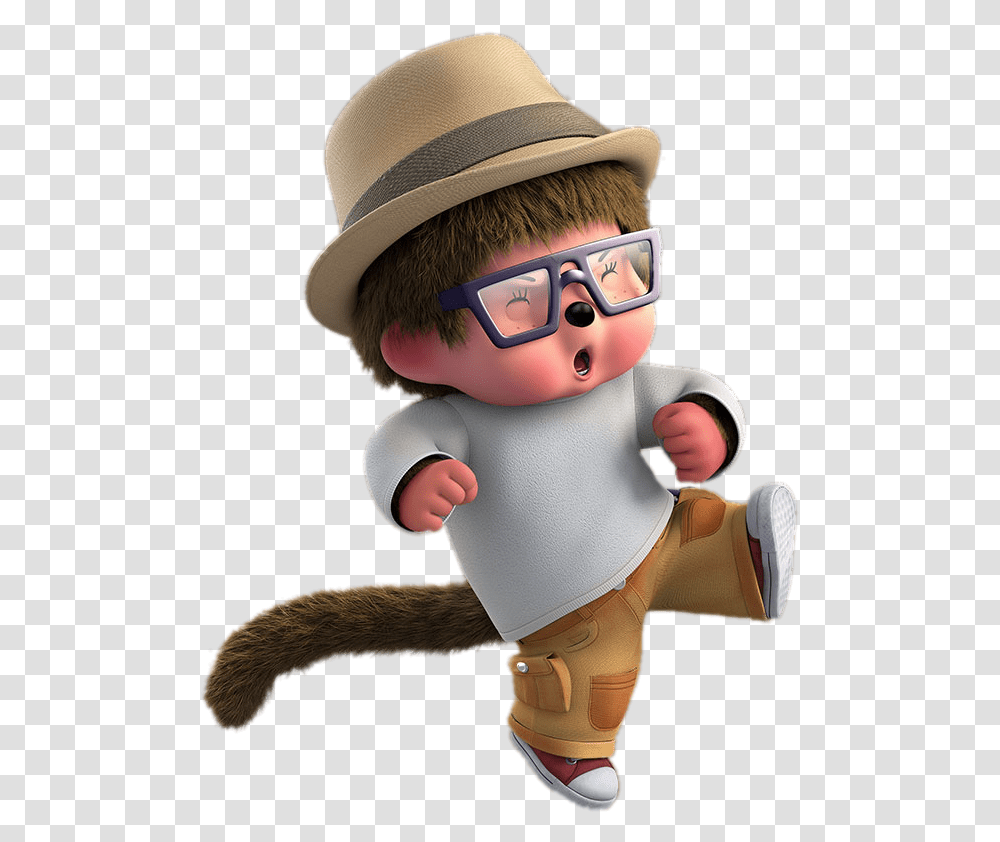 Monchhichi Willow Jumping Cartoon, Hat, Apparel, Toy Transparent Png