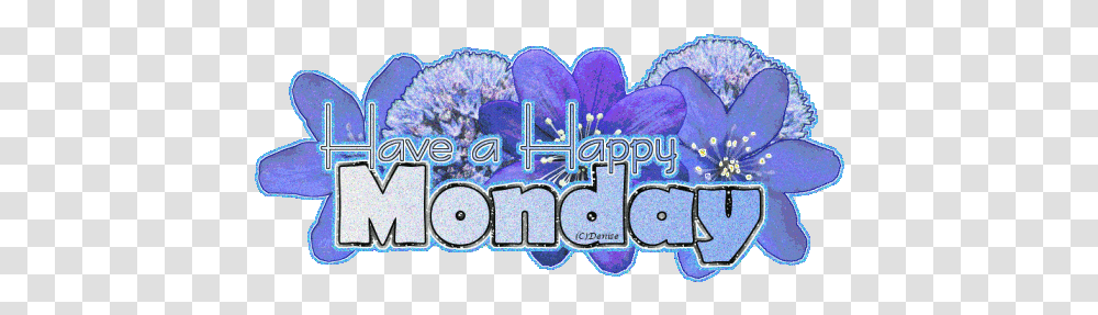 Monday Animated Images Gifs Pictures & Animations Blue Flower, Purple, Text, Outdoors, Plant Transparent Png