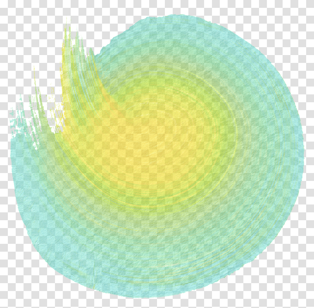 Mondi Brush Yellow Mint 7 Lores Circle, Rug, Pattern, Spiral Transparent Png