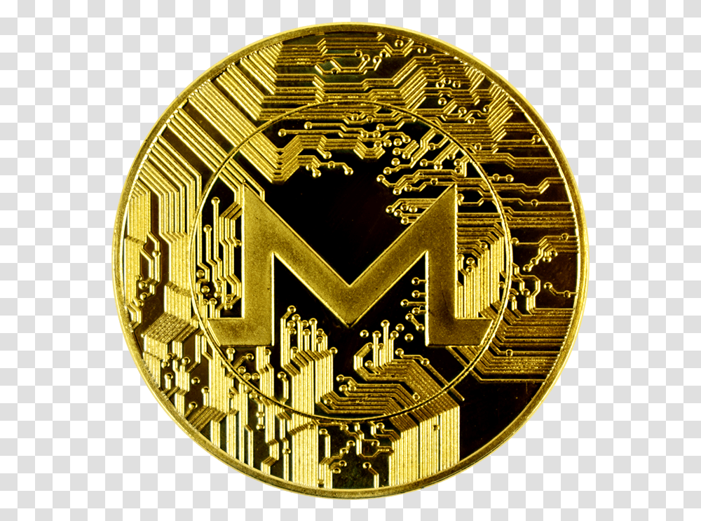 Monero Collector Coin Gold Circle, Logo, Trademark, Emblem Transparent Png