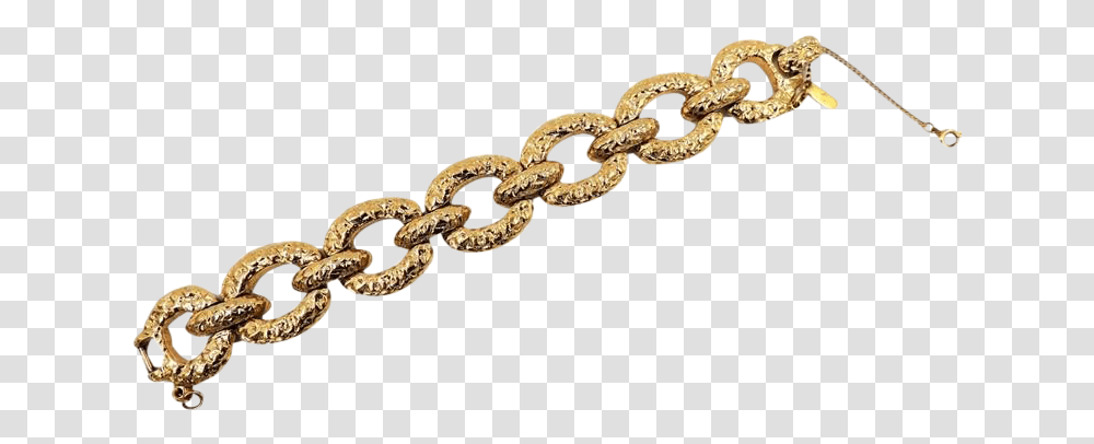 Monet Gold Nugget Link Bracelet 1973 Chain, Snake, Reptile, Animal Transparent Png
