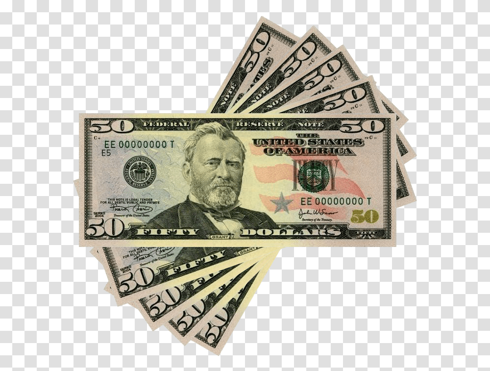 Money 250 50 Dollar Bill Front And Back, Person, Human Transparent Png